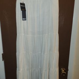 Maxi length skirt with split